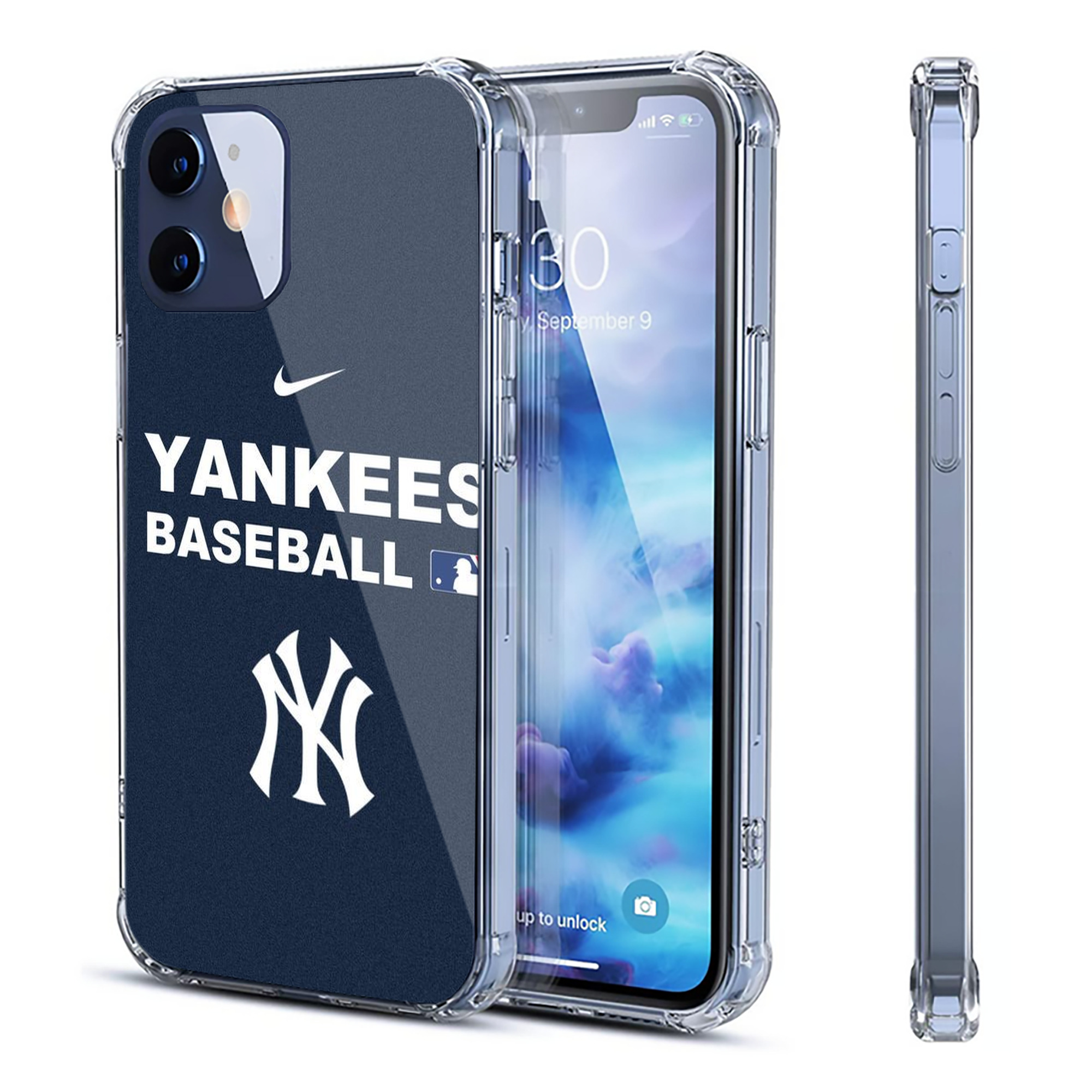 New York Yankees 214 Clear IPhone 12 Case – Soft TPU With UV Print – Enhanced Drop Protection, Precise Fit, Anti-Fingerprint, Customizable Design, Scratch-Resistant, Yellow-Resistant